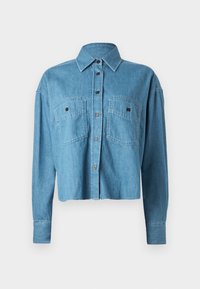 CROPPED FRONT OVERSIZED - Pogājama blūze - mid blue