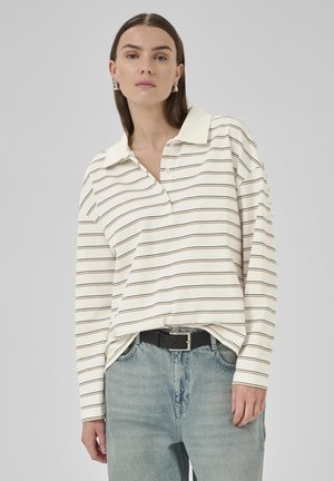 My Essential Wardrobe ANNAMW - Polo shirt - snow white striped