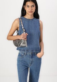 Abercrombie & Fitch Denim Shell Top - Blouse - blue