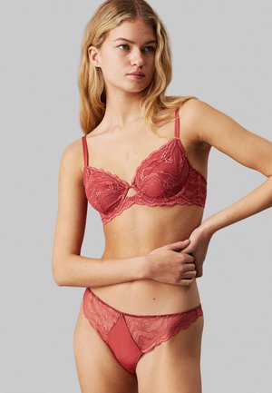 Calvin Klein Underwear THONG SENSUAL STRETCH LACE - Thong - terrazzo