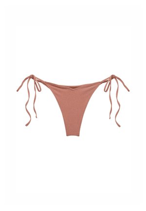 PULL&BEAR GLITTER - Bikini bottoms - ochre