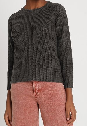 Stickad tröja - mottled dark grey