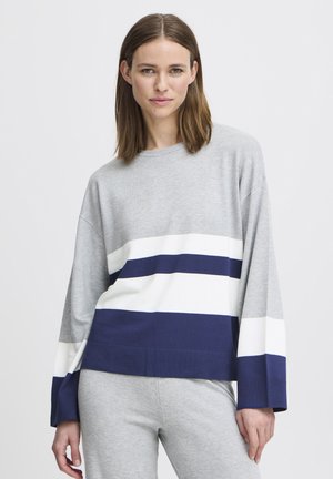 MMORLA STRIPED  - Jersey de punto - light grey melange mix