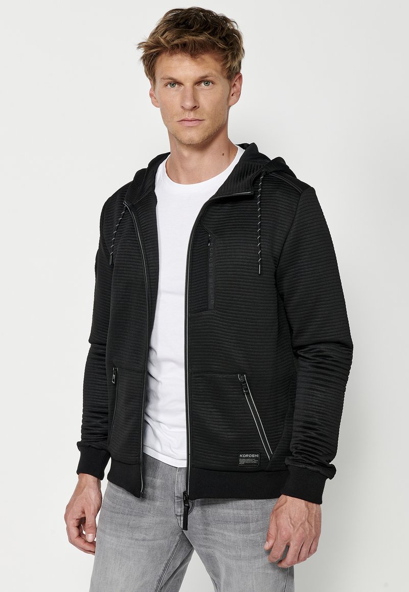 Koroshi Sudadera con cremallera - black