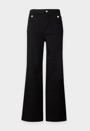 ONLY Petite, ONLMADELINE HEARTS POCKET - Leveälahkeiset - black denim