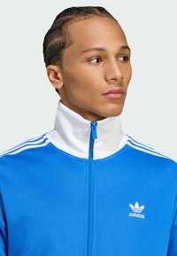adidas Originals Majica s kapuljačom i patentnim zatvaračem - blue white