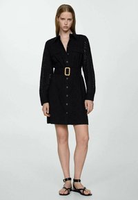 Mango Abito a camicia - black