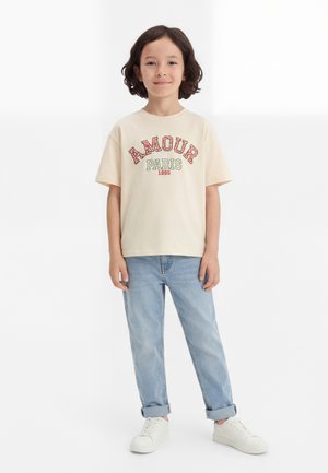 ONLY MINI KMGJULITTA LIFE LOOSE TEE  - T-shirts print - antique white