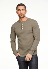 Lindbergh SOLID GRANDDAD - Maglietta a manica lunga - army