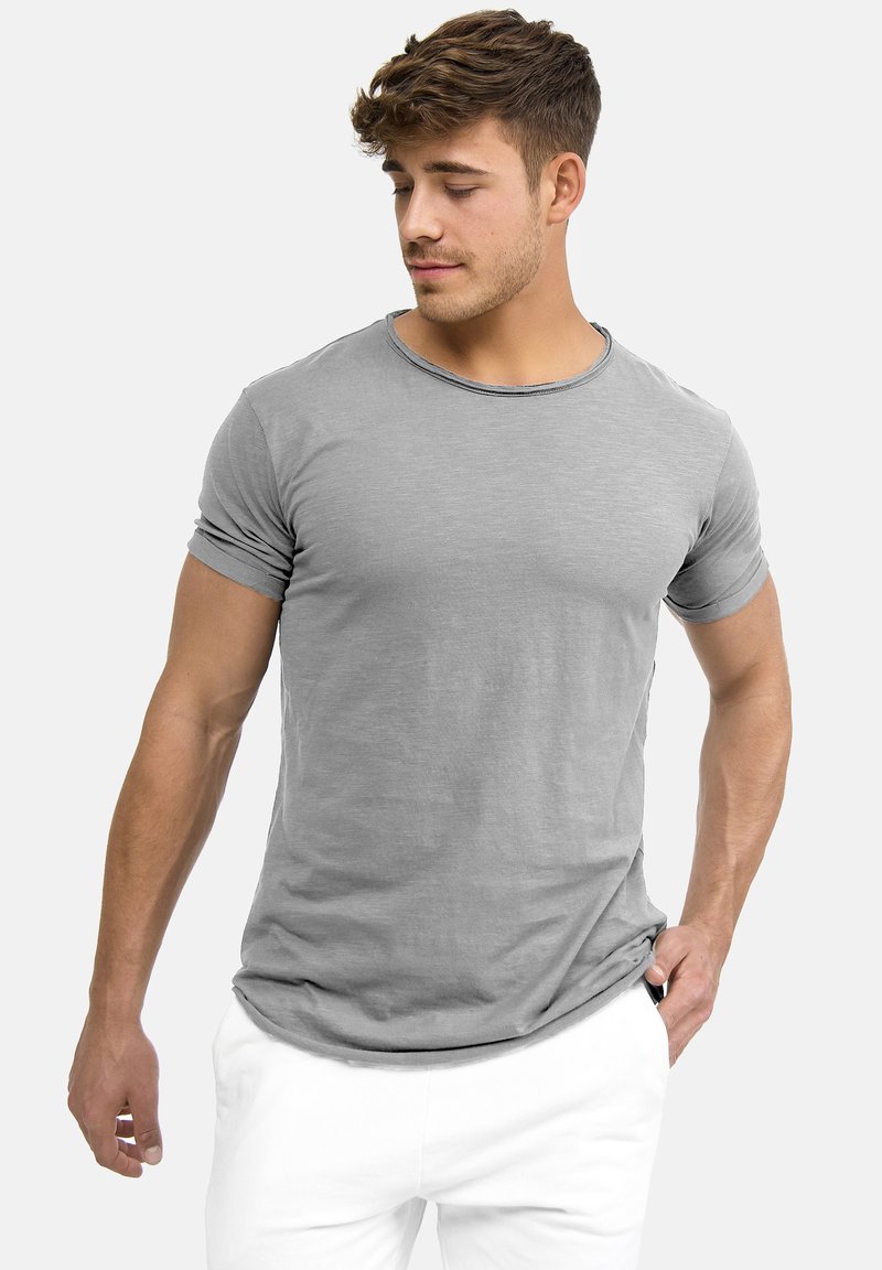 INDICODE JEANS WILBUR - T-shirts basic - it grey mix