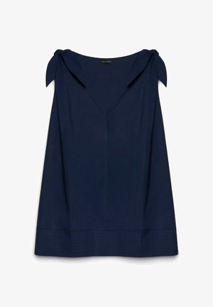 Fiorella Rubino, TOP CON NODI A FIOCCO SULLE SPALLE - Bluse - blu