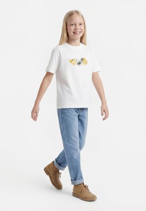 ASPESI UNISEX - Nyomott mintás póló - white/seaweed green