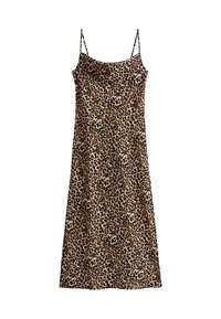LEOPARD PRINT MAXI COVER UP - Vestido informal - brown pattern
