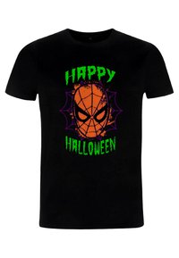 Henry Tiger SPIDER MAN SPIDERFACE HALLOWEEN - Triko s potiskem - black