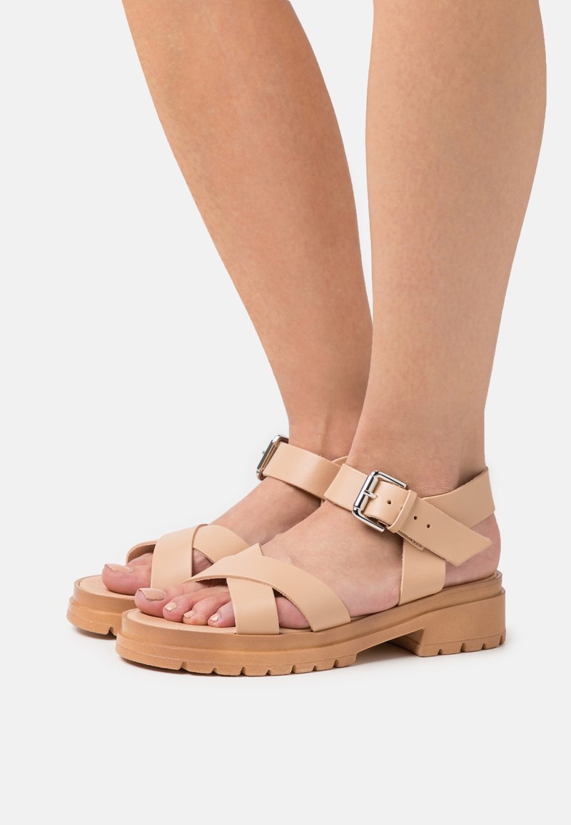 Pier One LEATHER Sandals beige Zalando.co.uk