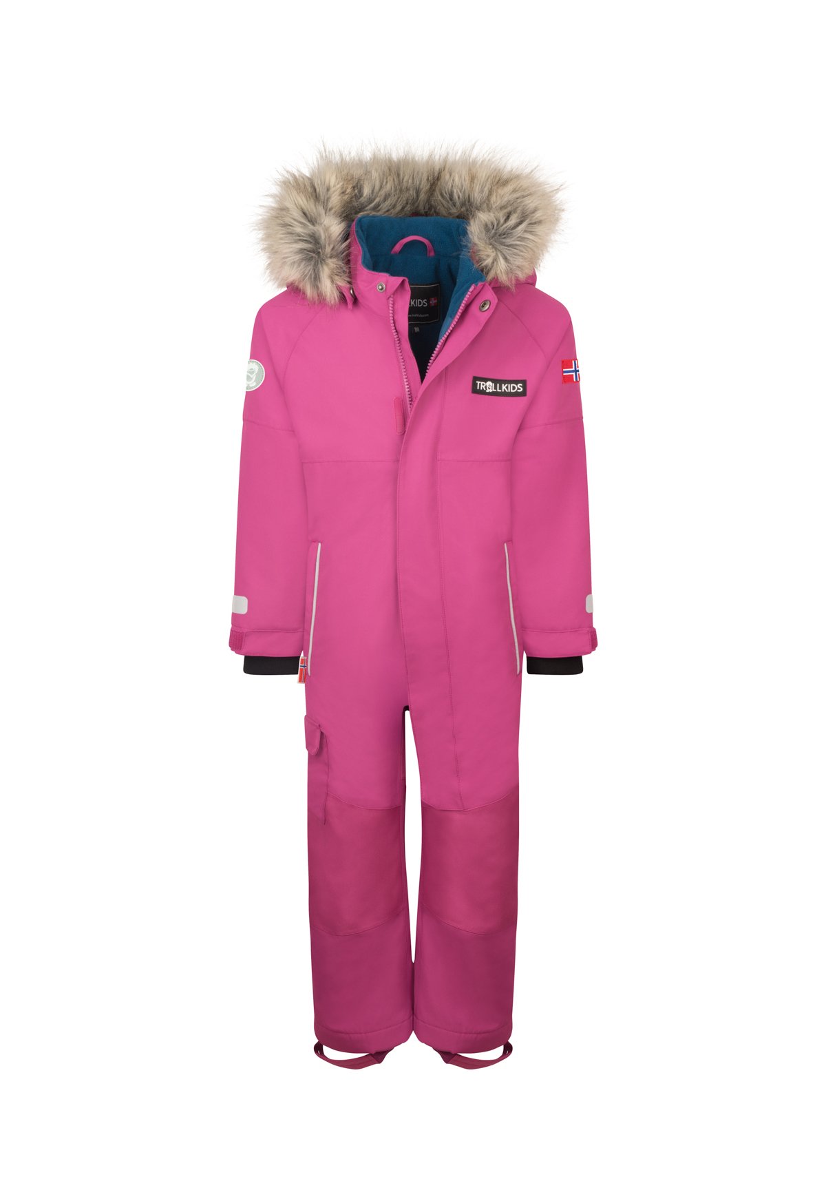 TROLLKIDS KIRKENES Schneeanzug bright berry/madeira blue/pink
