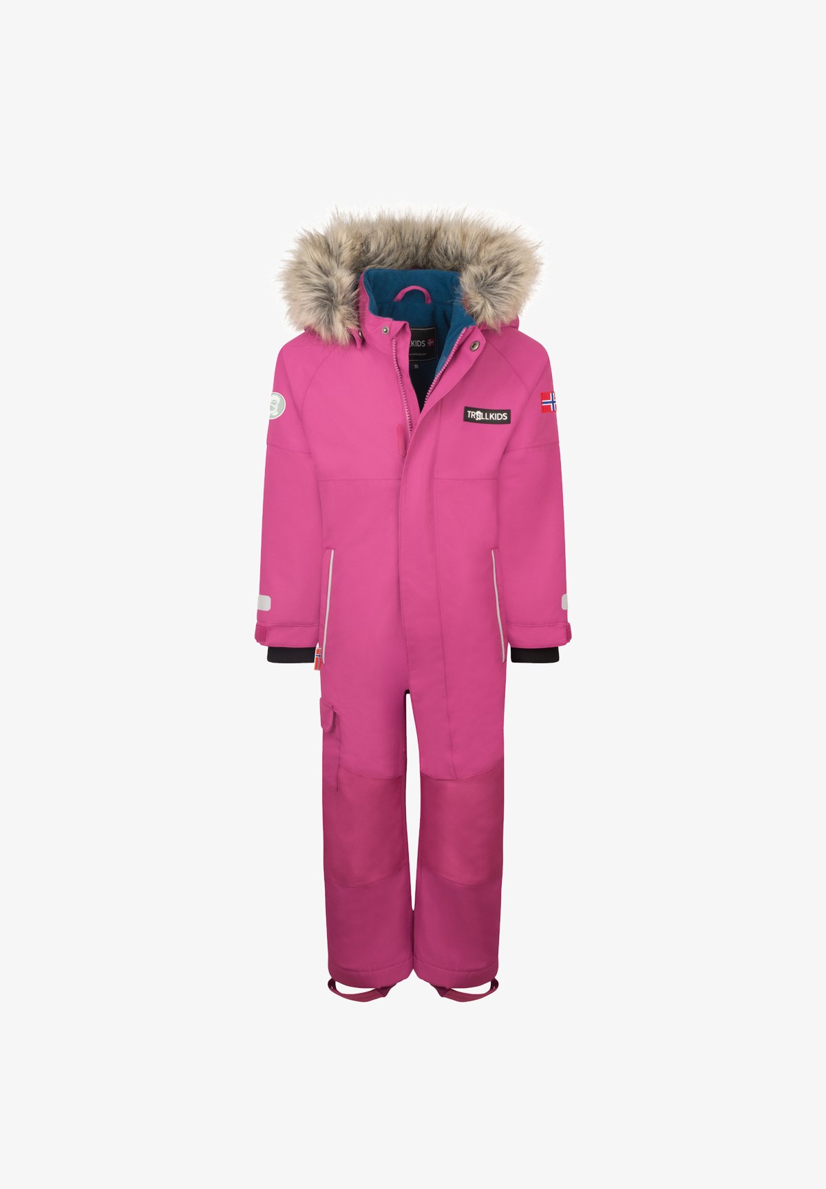 TROLLKIDS KIRKENES Schneeanzug bright berry/madeira blue/pink