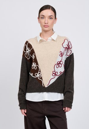 INFLUENCER, INFLUENCER PULLOVER GEOMETRIC COLOR-BLOCKING PULL - Maglione - multicolor