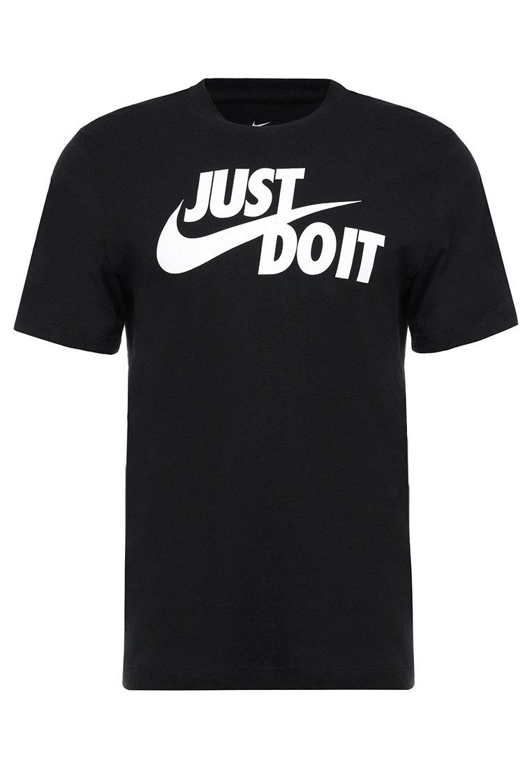 Nike Sportswear Tee Just Do It T Shirts Med Print Black White Svart Zalando No