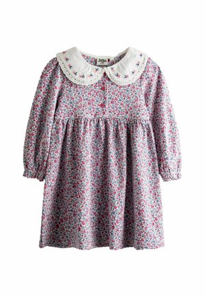 REGULAR FIT - EMBROIDERED COLLAR BUTTON FRONT - Dzsörzéruha - pink ditsy floral