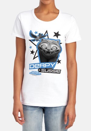 NETFLIX, KPOP DEMON HUNTERS DERPY AND SUSSIE SCRAPBOOK STARS - Print T-shirt - white