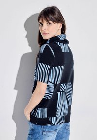 Cecil MIT VOLUMENKRAGEN - T-shirt con stampa - blau