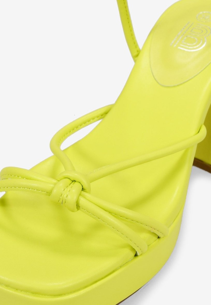 Bosanova Sandalias de tacón - lima/amarillo claro - Zalando.es