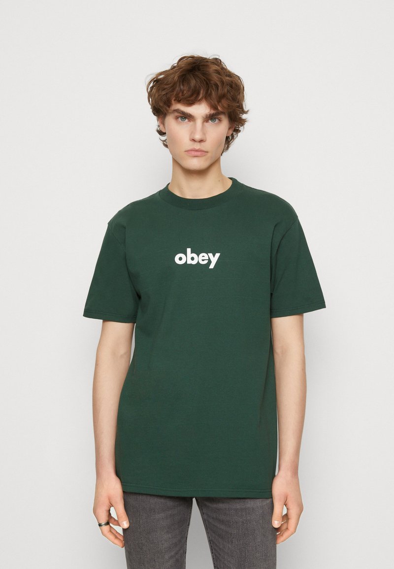 Obey Clothing LOWER CASE UNISEX Tshirt con stampa forest/verde