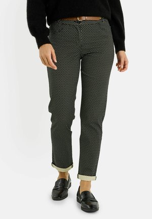 IMPRIMÉ - Pantalones chinos - noir