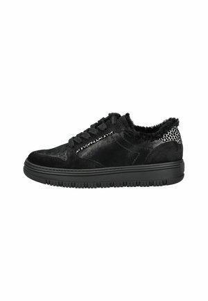 Paul Green Baskets basses - soft suede glossy antic black