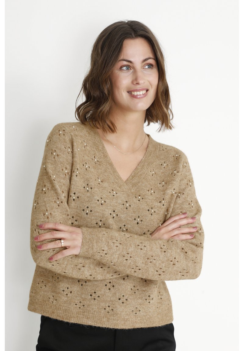 Culture CUOFELIA Pullover dune melange/beige ZALANDO.FR