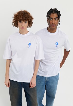 YOURTURN UNISEX - Tricou cu imprimeu - white