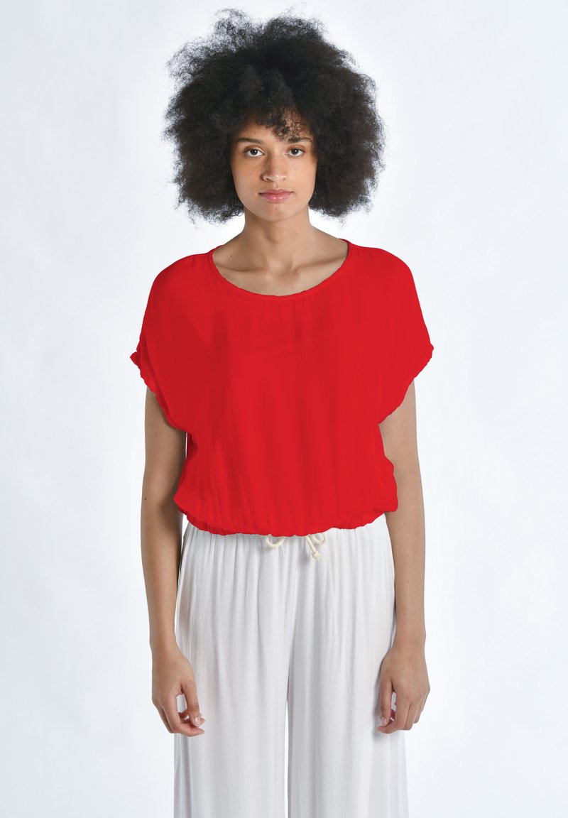 Deha LAYERED - Basic T-shirt - camelia red/red - Zalando.de