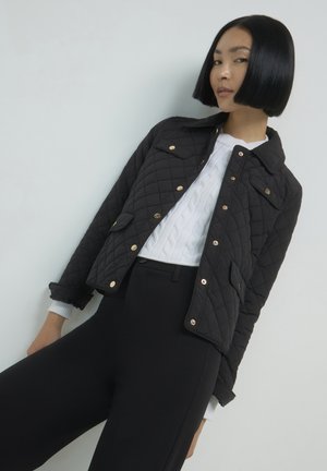 Calliope IMBOTTITO BOTTONI ORO - Veste mi-saison - nero