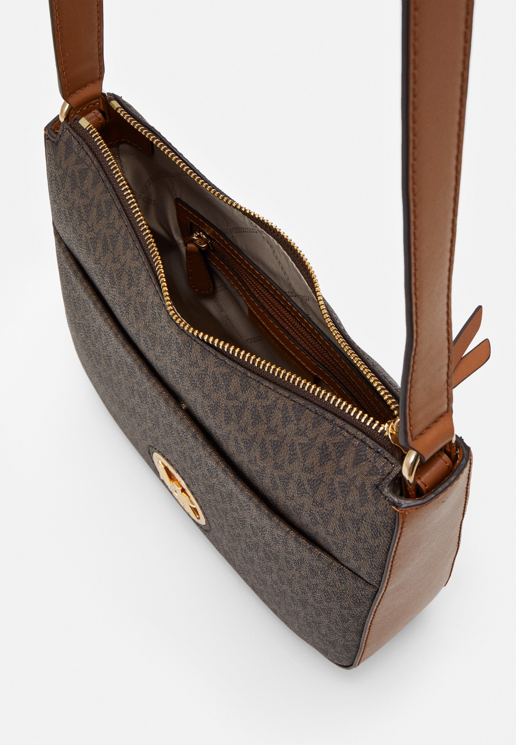 MICHAEL Michael Kors SAMIRALG Skulderveske brownacorn MICHAEL Michael Kors Skulderveske brownacorn Zalando.no
