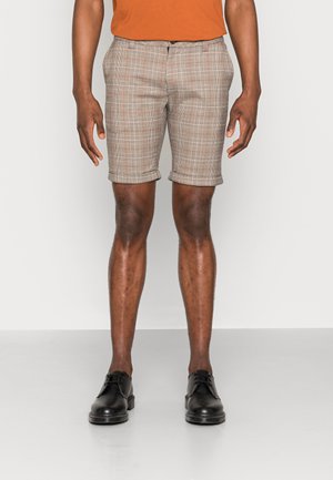 CHECK SHORTS - Shorts - beige
