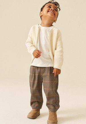 Next, BARREL LEG FIT - COSY SMART TROUSERS - Pantalon classique - tan brown check