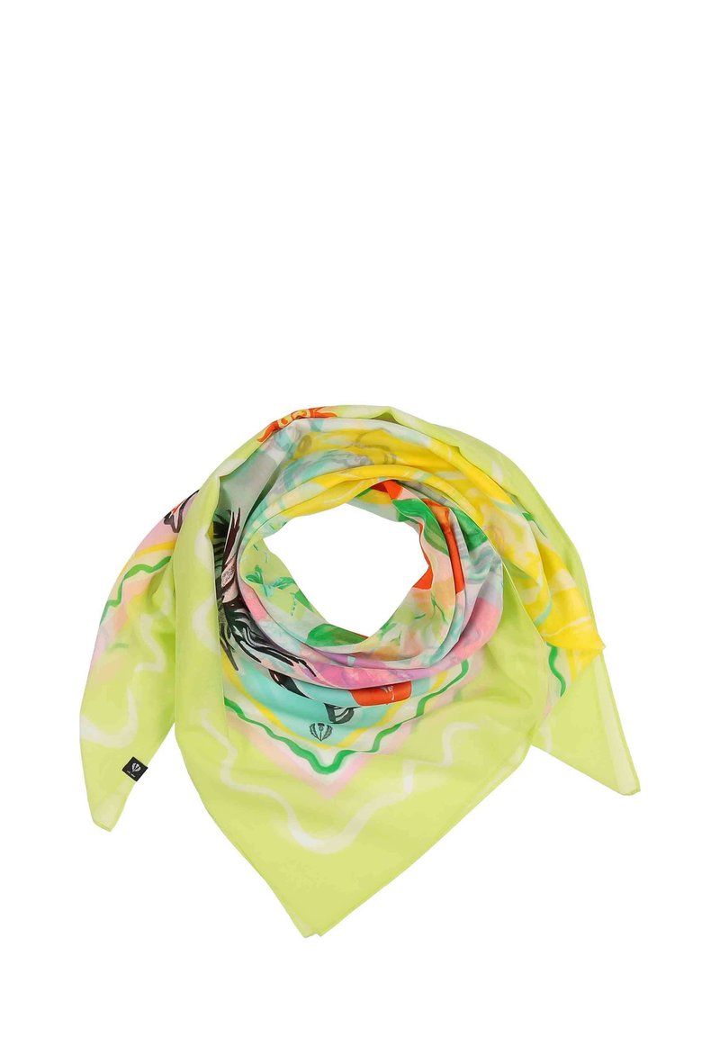 Freak Scene Sciarpa di cotone - Ganesha verde - nero - foulard quadrato