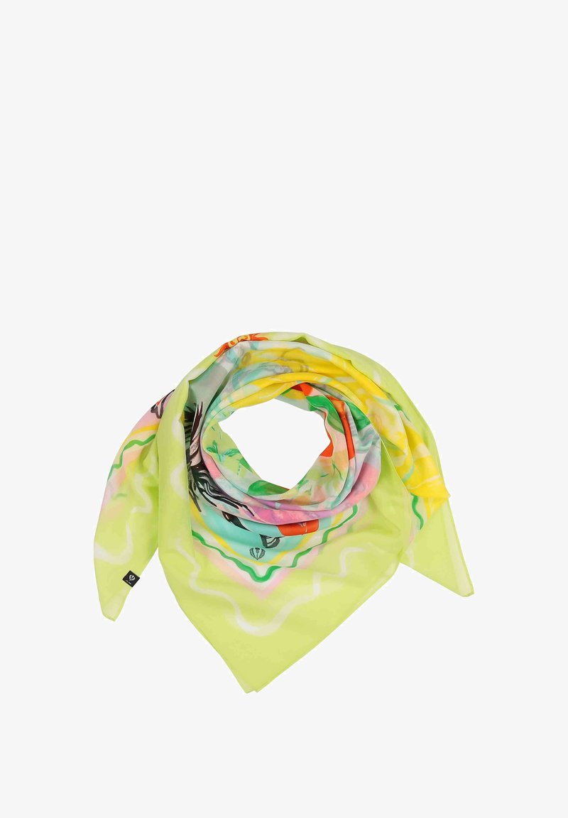 Freak Scene Sciarpa di cotone - Ganesha verde - nero - foulard quadrato Freak Scene Sciarpa di cotone - Ganesha verde - nero - foulard quadrato