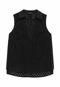 EVELINA BRODERIE ANGLAISE - Linne - black