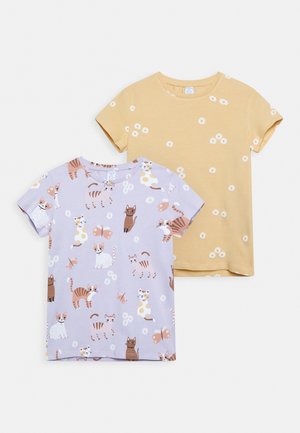 2-PACK - T-shirt print - light dusty yellow