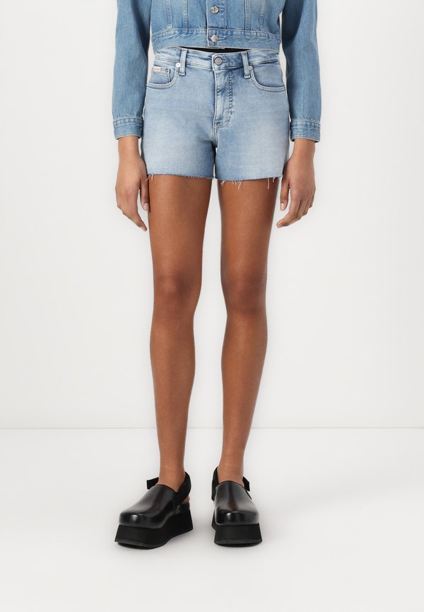 MID RISE  - Denim shorts - denim light