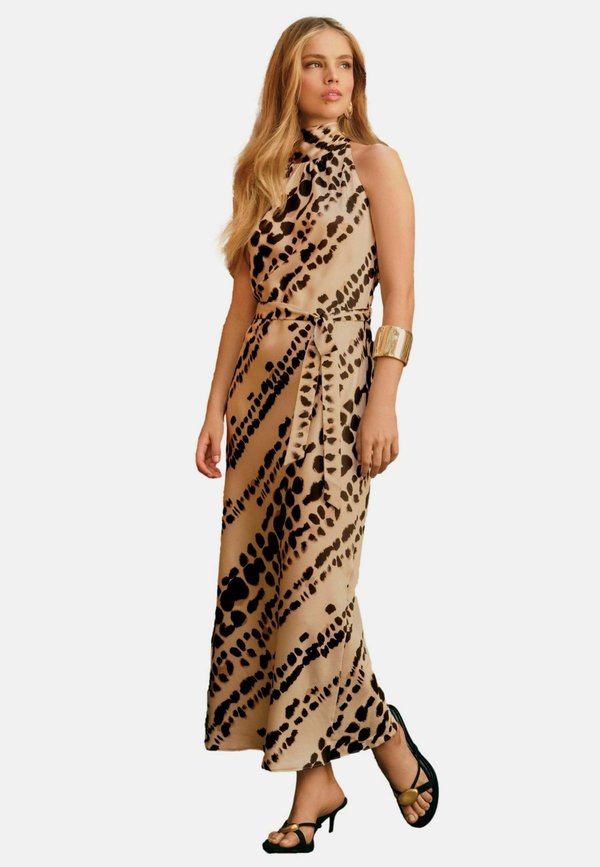 REGULAR FITTIE HALTER NECK MIDI  - Maxikleid - neutral animal