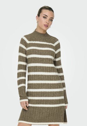 JDYMILEY STRIPE  - Gebreide jurk - malt ball