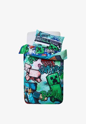 Next, DUVET COVER AND PILLOWCASE SET - Biancheria da letto - green minecraft