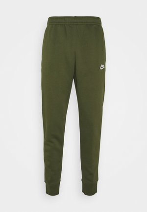 CLUB - Teplákové kalhoty - rough green/white