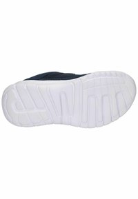 Talpa de sneaker din cauciuc alb cu model texturat pentru aderență. Partea superioară din plasă navy, având un design aerodinamic. Construcție ușoară și flexibilă.