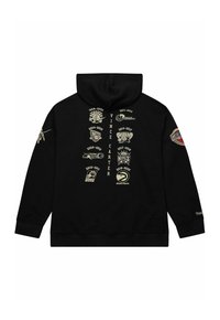 Felpa nera con cappuccio con loghi e testi dorati sul retro, che dettagliano le squadre NBA di Vince Carter dal 1998 al 2020.