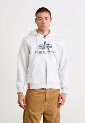 BASIC UNISEX - Mikina so zipsom - pastel grey melange
