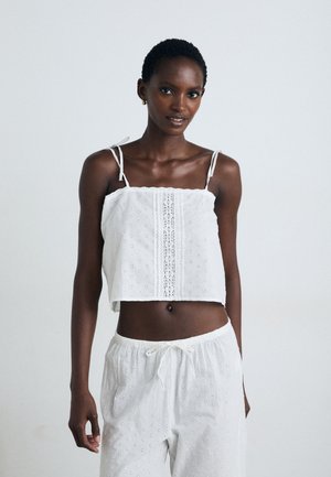 CAMISOLE PYJAMA ANGLAIS - Bluză de pijama - white